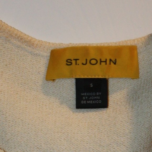 ST JOHN Yellow Label Ivory Knit Tank 🌵Small - Picture 3 of 5